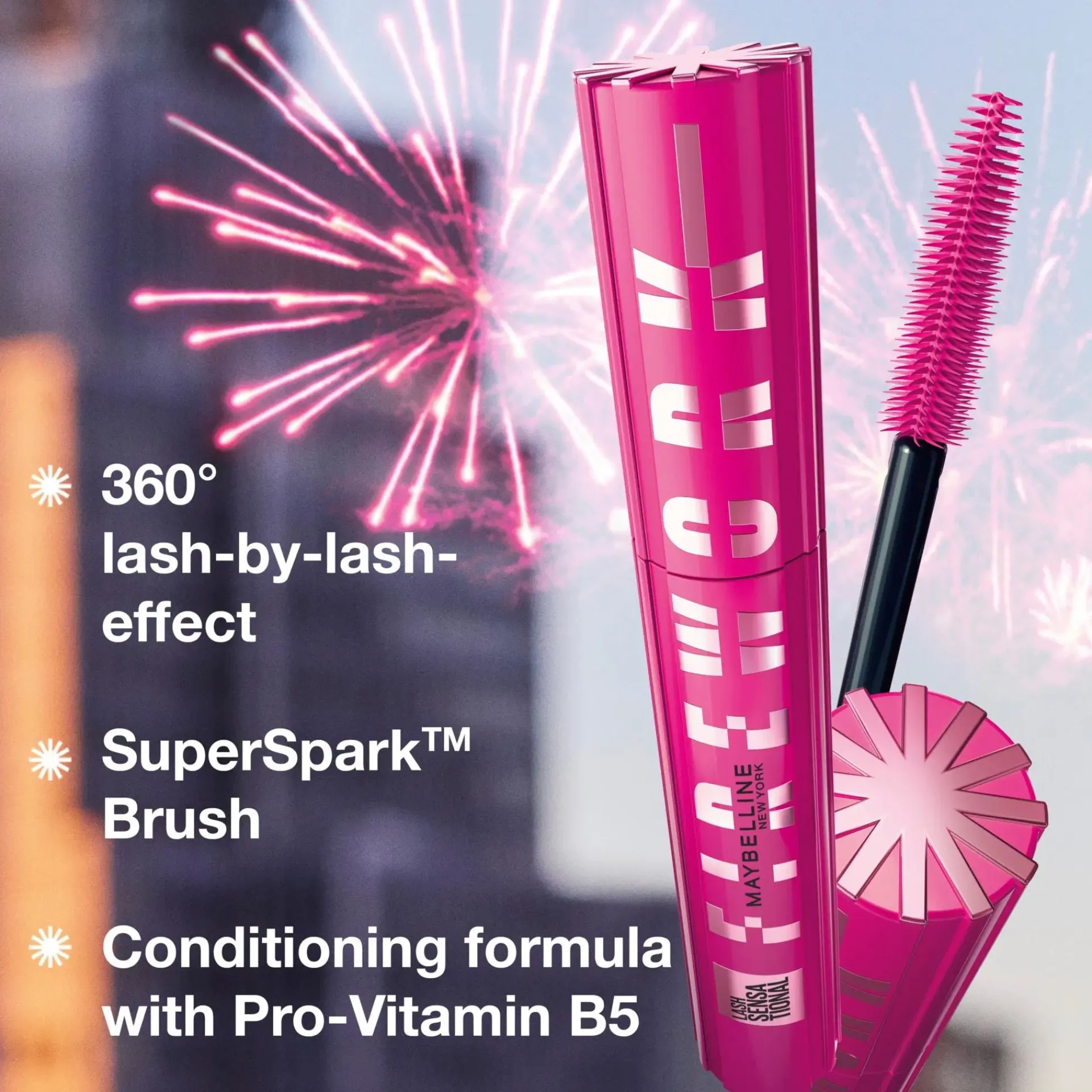 Maybelline Silmämeikit<New York Lash Sensational Firework Very Black maskara 10ml
