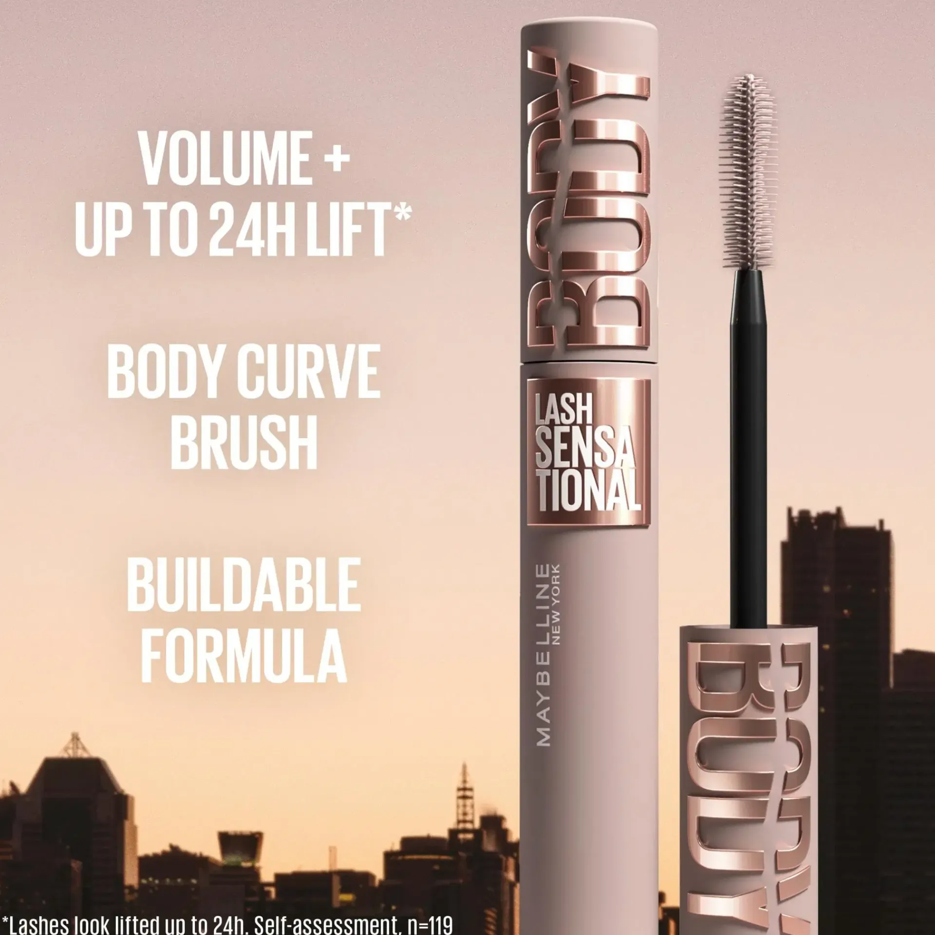 Maybelline Silmämeikit<New York Lash Sensational Body Vedenkestävä Maskara Very Black 9,7 ml