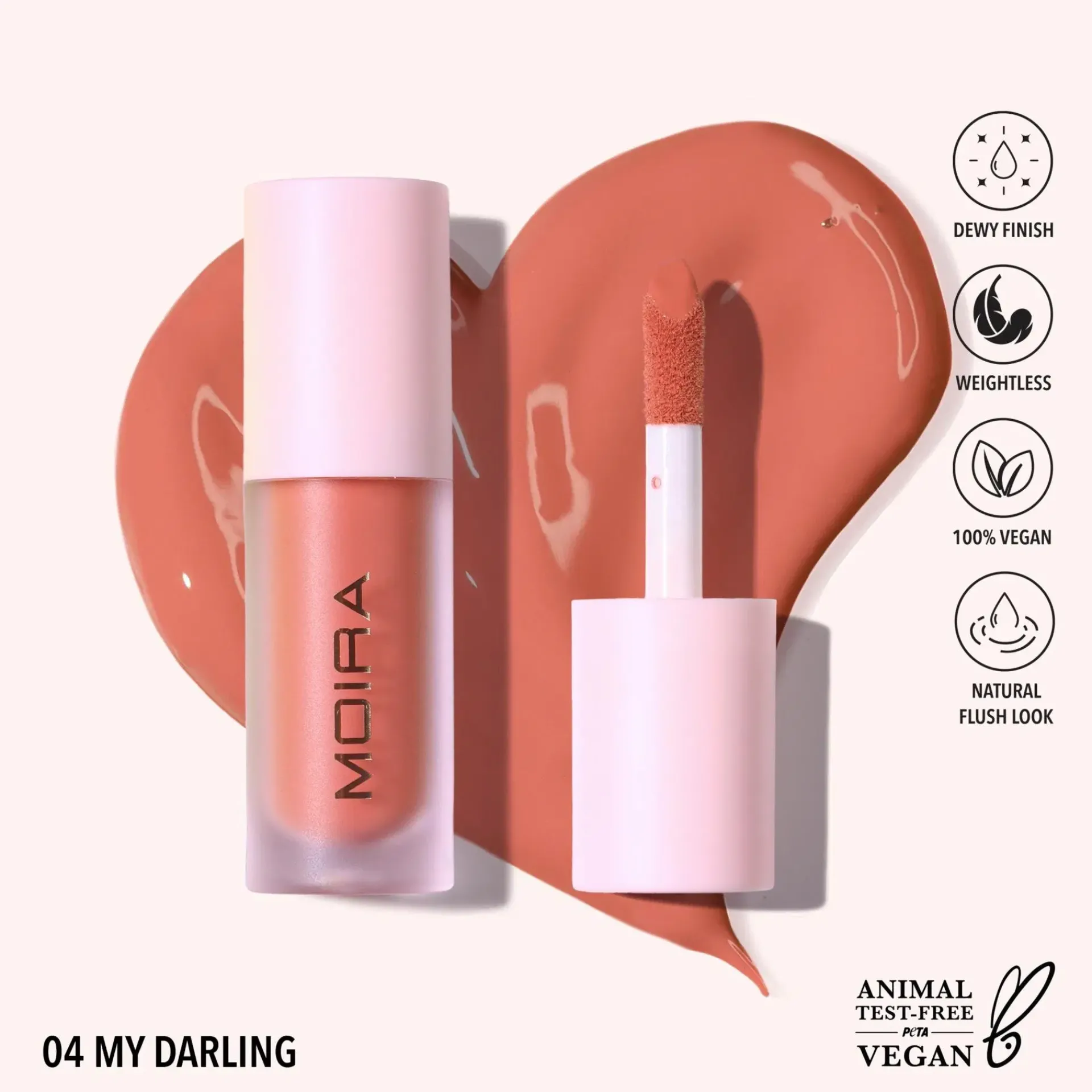 MOIRA Cosmetics Kasvomeikit<MOIRA Love Steady Liquid Blush nestemäinen poskipuna 4,8 g