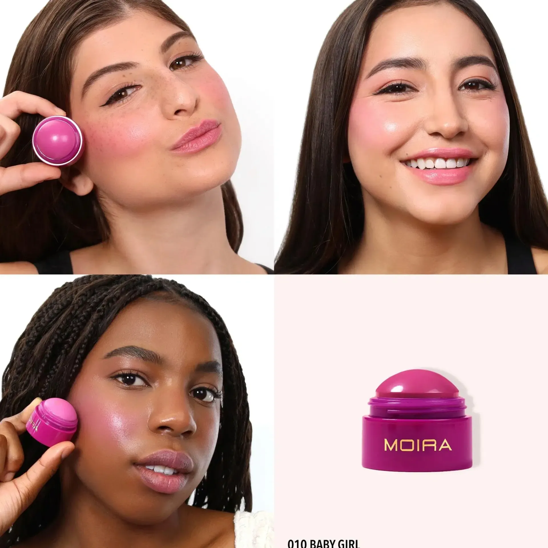 MOIRA Cosmetics Kasvomeikit<MOIRA Soft Blush Balm poskipuna