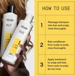 Nioxin Hiustenhoitopakkaukset|Hiustenhoito<System 1 KIT hoitopakkaus 300+300+100 ml