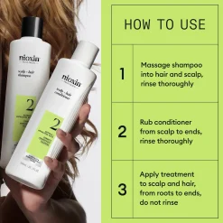 Nioxin Hiustenhoitopakkaukset|Hiustenhoito<System 2 KIT hoitopakkaus 300+300+100 ml