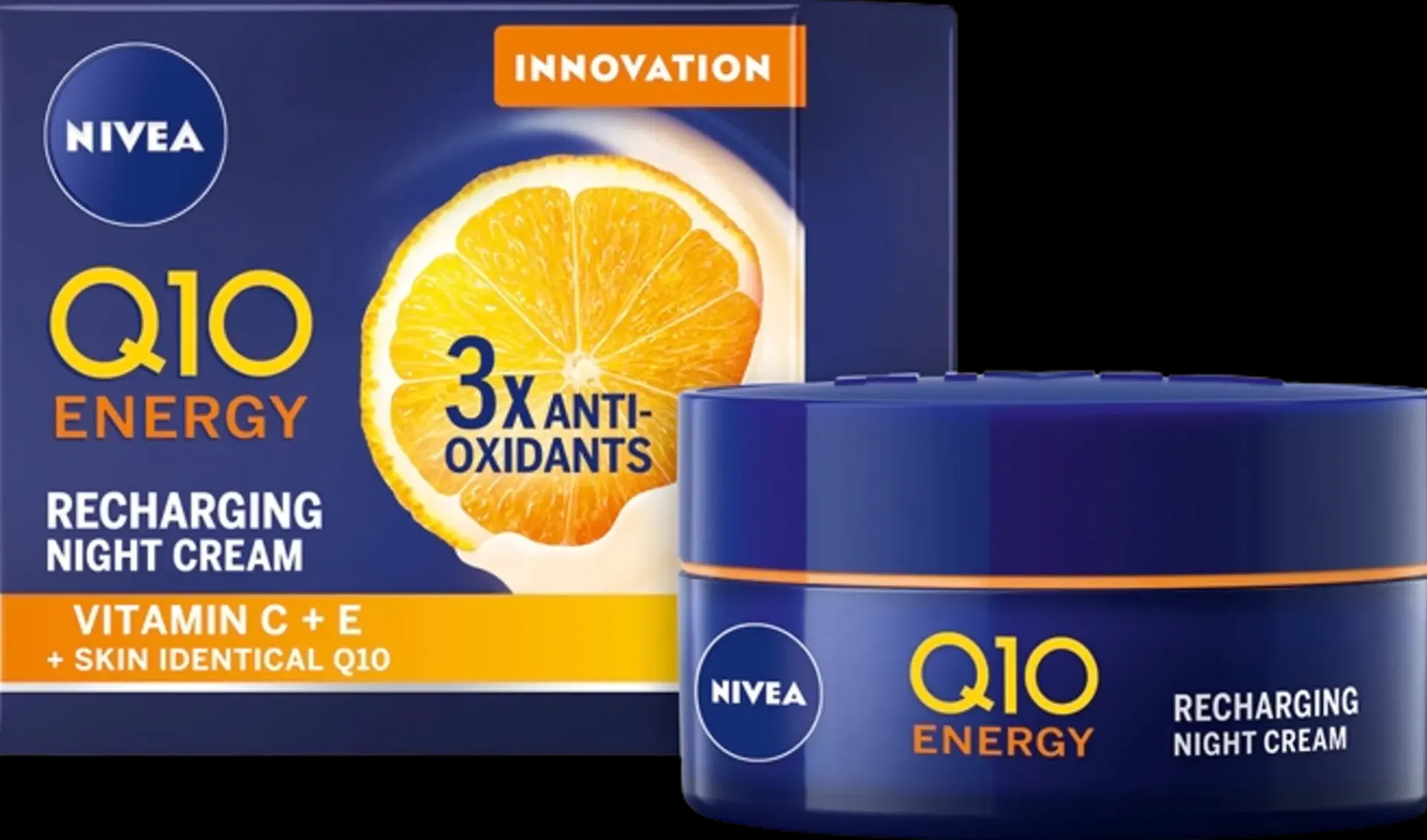 NIVEA Ihonhoidon Tehoaineet|Kasvojenhoito<50 ml Q10 Energy Recharging Night Cream -yövoide