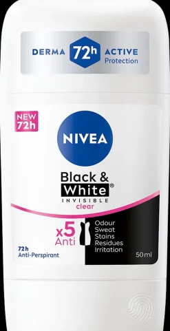 NIVEA Vartalonhoito<50ml Black & White Invisible Original Deo Stick -antiperspirantti