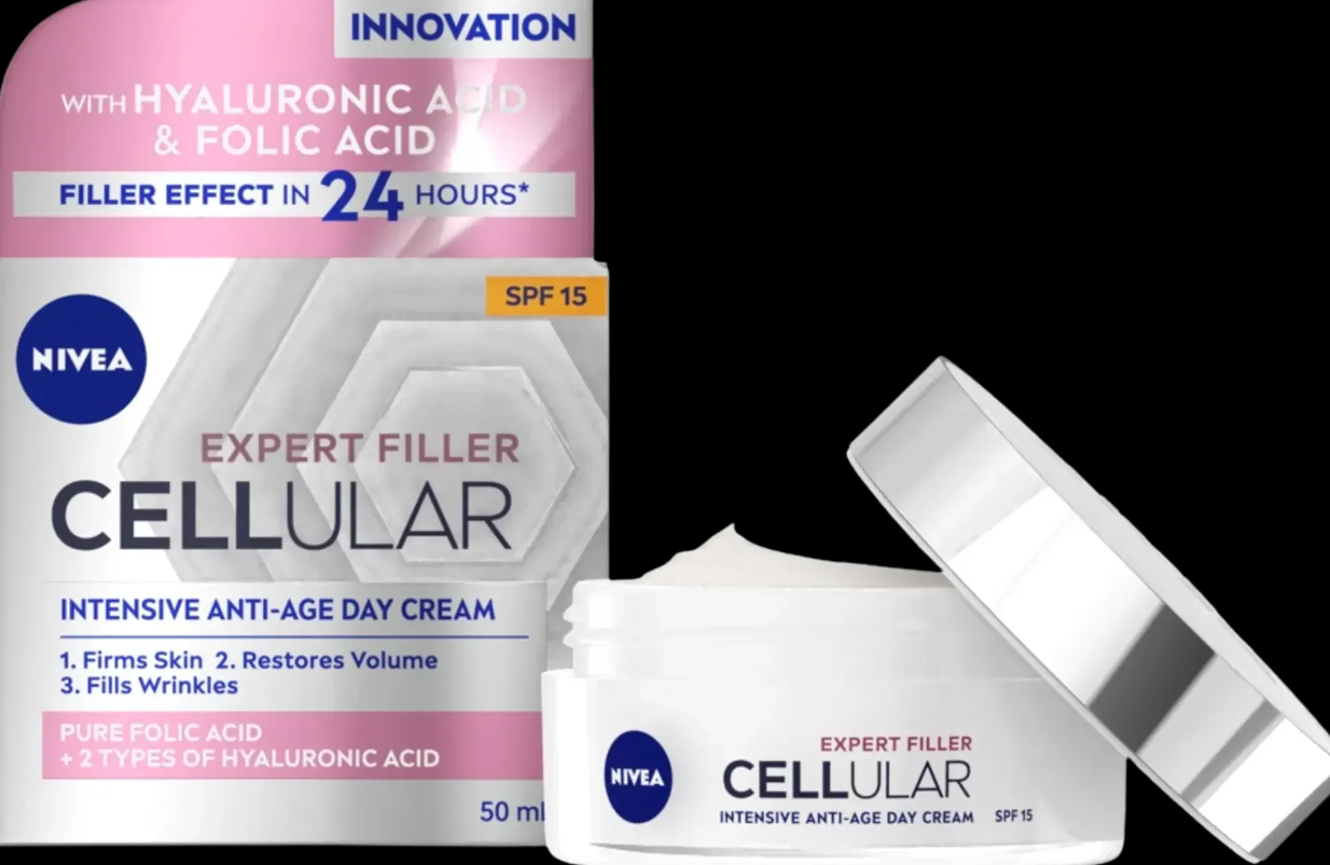 NIVEA Ihonhoidon Tehoaineet|Kasvojenhoito<50ml Cellular Expert Filler Intensive Anti-Age Day Cream SK15 -päivävoide