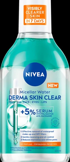 NIVEA Kasvojenhoito<400ml Derma Skin Clear Refining Micellar Water -misellivesi