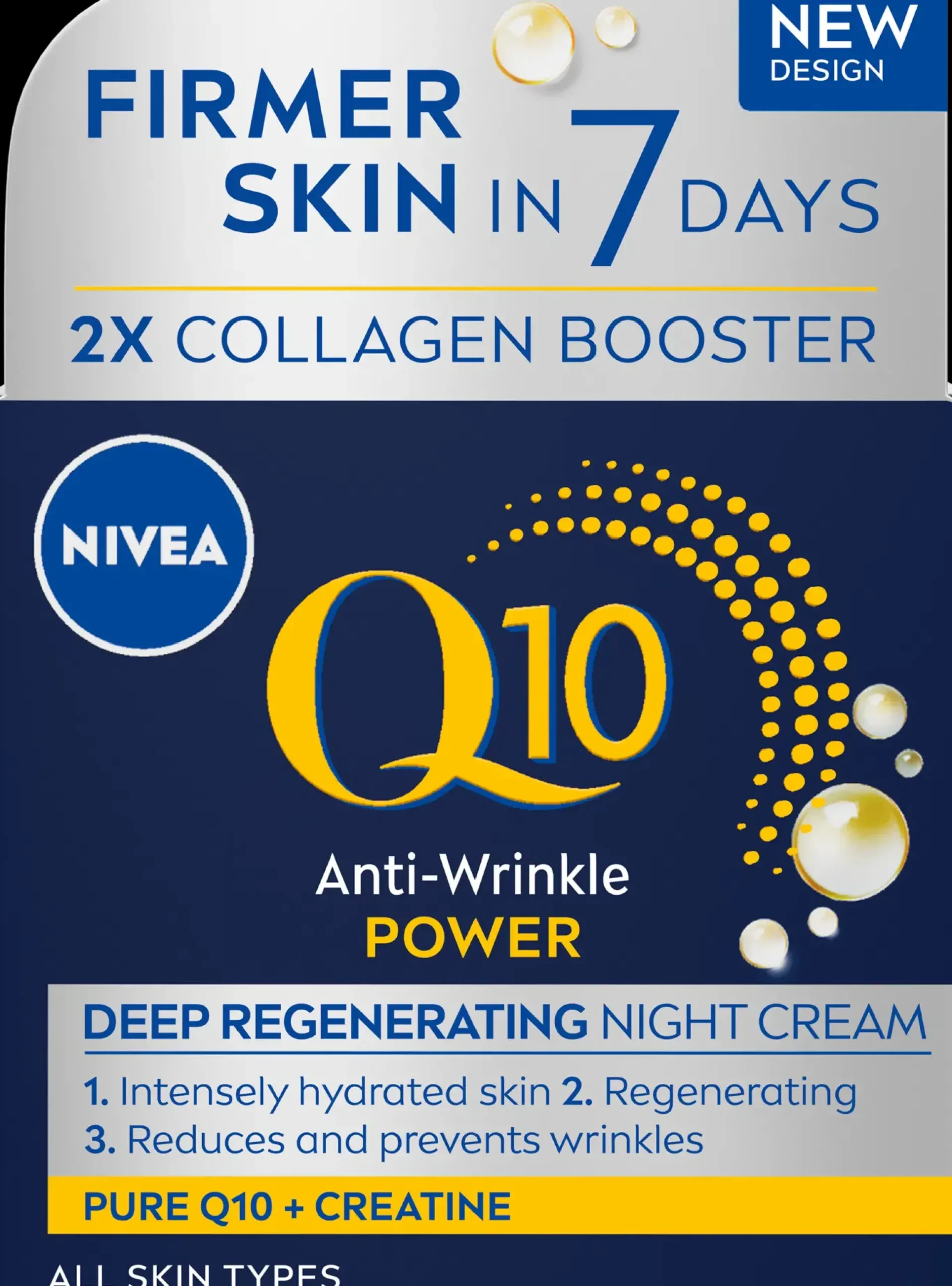 NIVEA Kasvojenhoito<50ml Q10 Anti-Wrinkle Power Deep Regenerating Night Cream -yövoide
