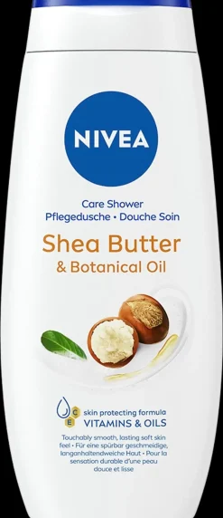 NIVEA Vartalonhoito<250ml Shea Butter & Botanical Oil Shower Gel -suihkusaippua