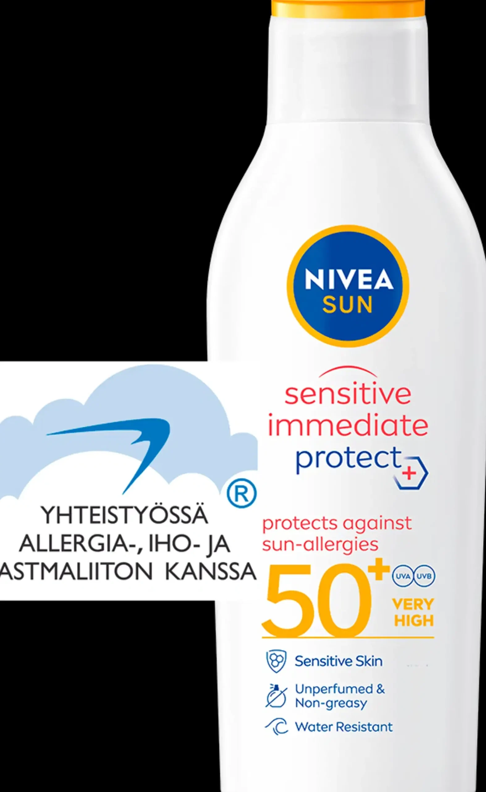 NIVEA Aurinkotuotteet<SUN 200ml Sensitive Immediate Protect Sun Lotion SK50+ -aurinkosuojavoide