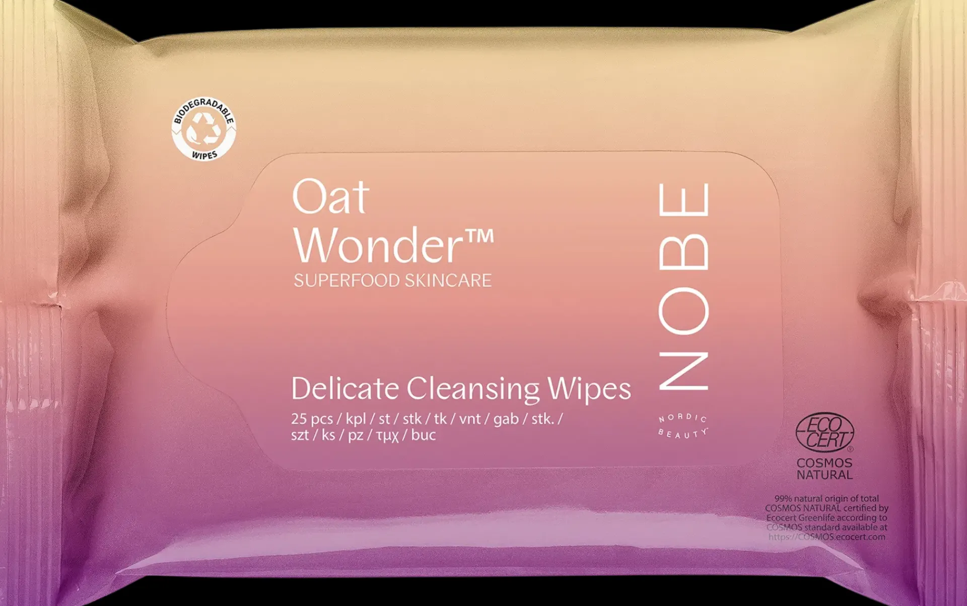 NOBE Nordic Beauty Kasvojenhoito<Oat Wonder® Delicate Cleansing Wipes meikin puhdistusliinat 25 kpl