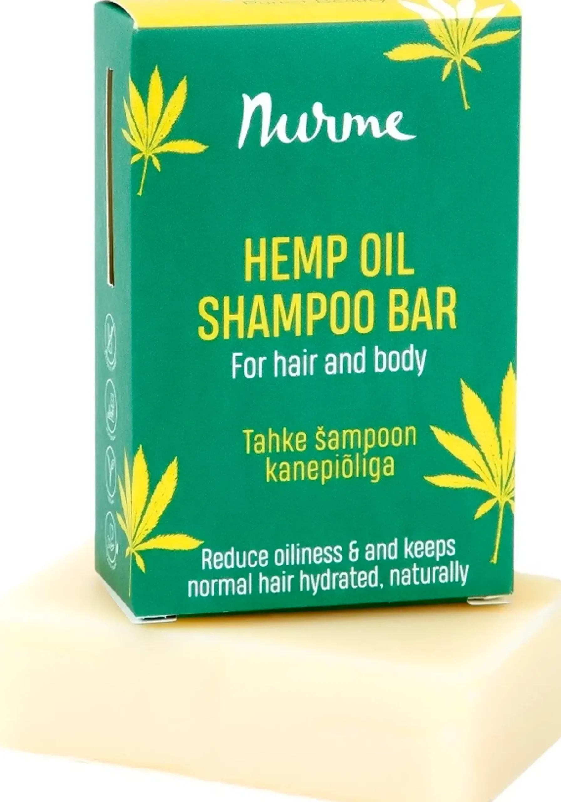 Nurme Shampoot<Hemp Oil Shampoo Bar for normal and oily hair – Hammpuöljy Shampoopala normaaleille ja rasvoittuville hiuksille 100g