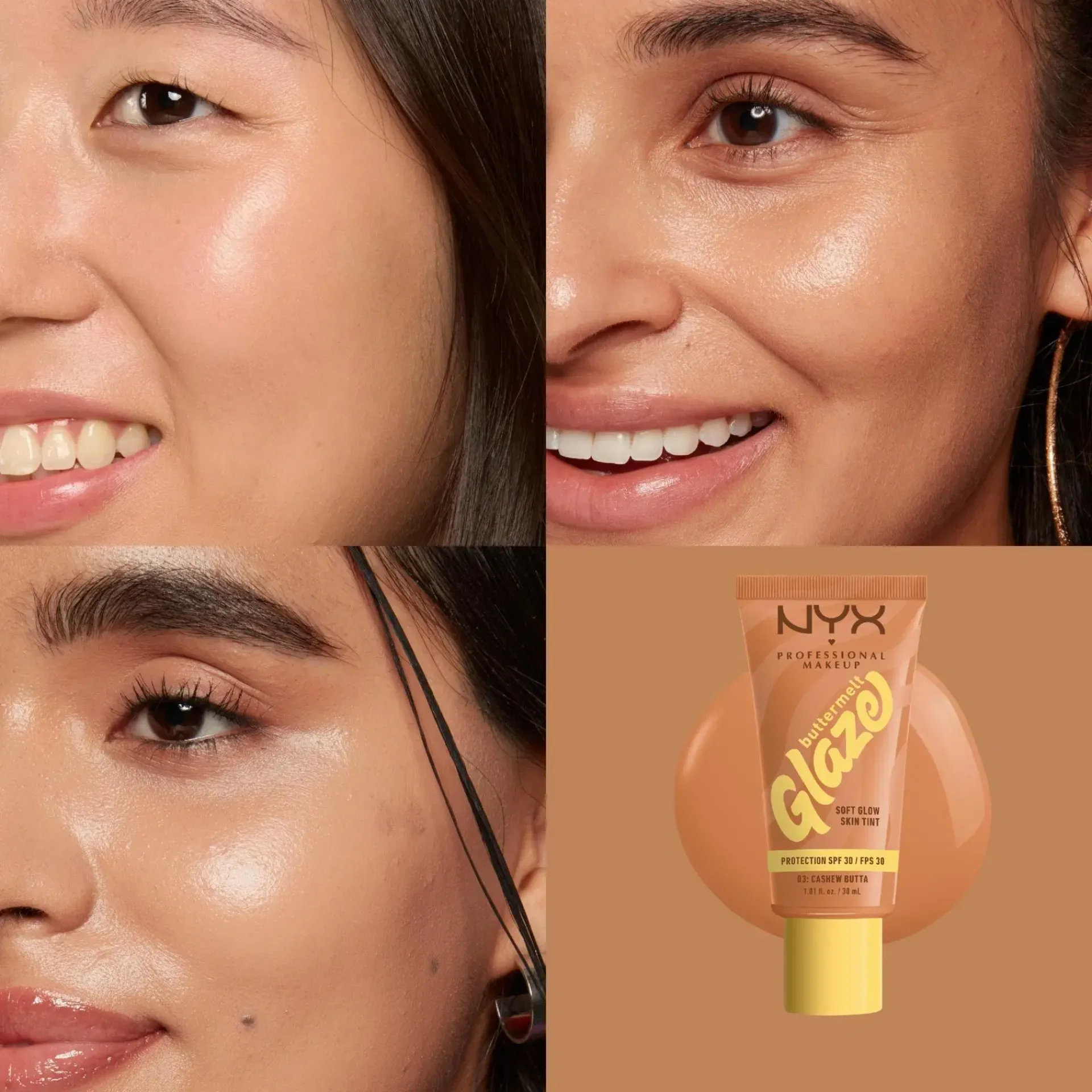 NYX Professional Makeup Kasvomeikit<Buttermelt Glaze Skin Tint SPF30 meikkivoide 30 ml