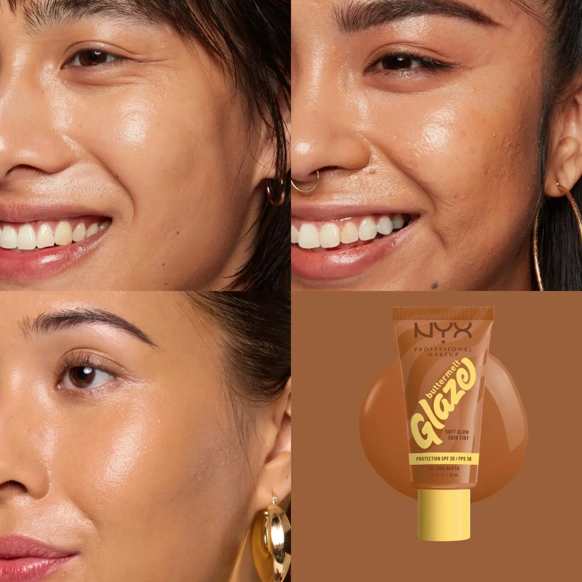 NYX Professional Makeup Kasvomeikit<Buttermelt Glaze Skin Tint SPF30 meikkivoide 30 ml
