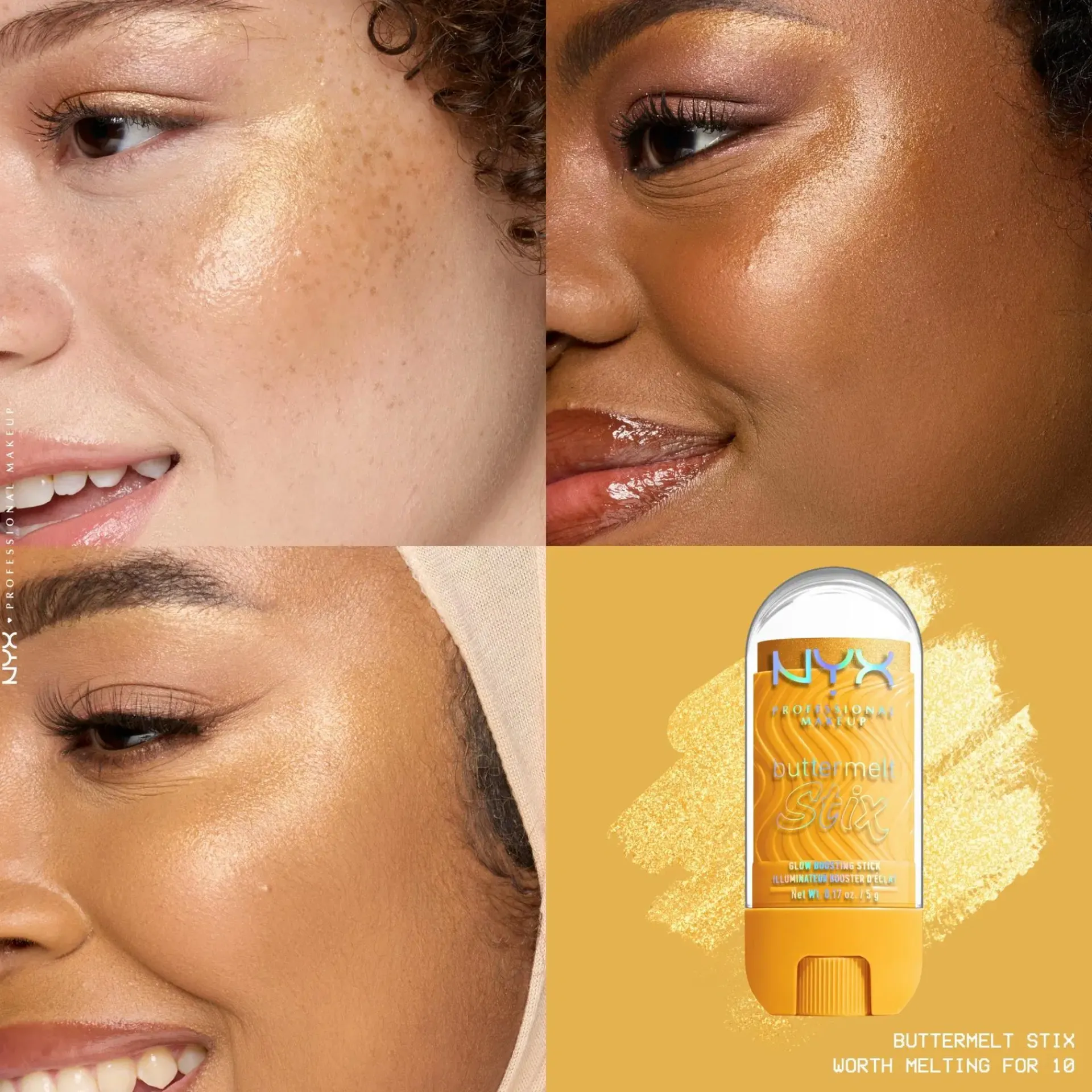 NYX Professional Makeup Kasvomeikit<Buttermelt Glaze Stix -korostuspuikko 8 ml