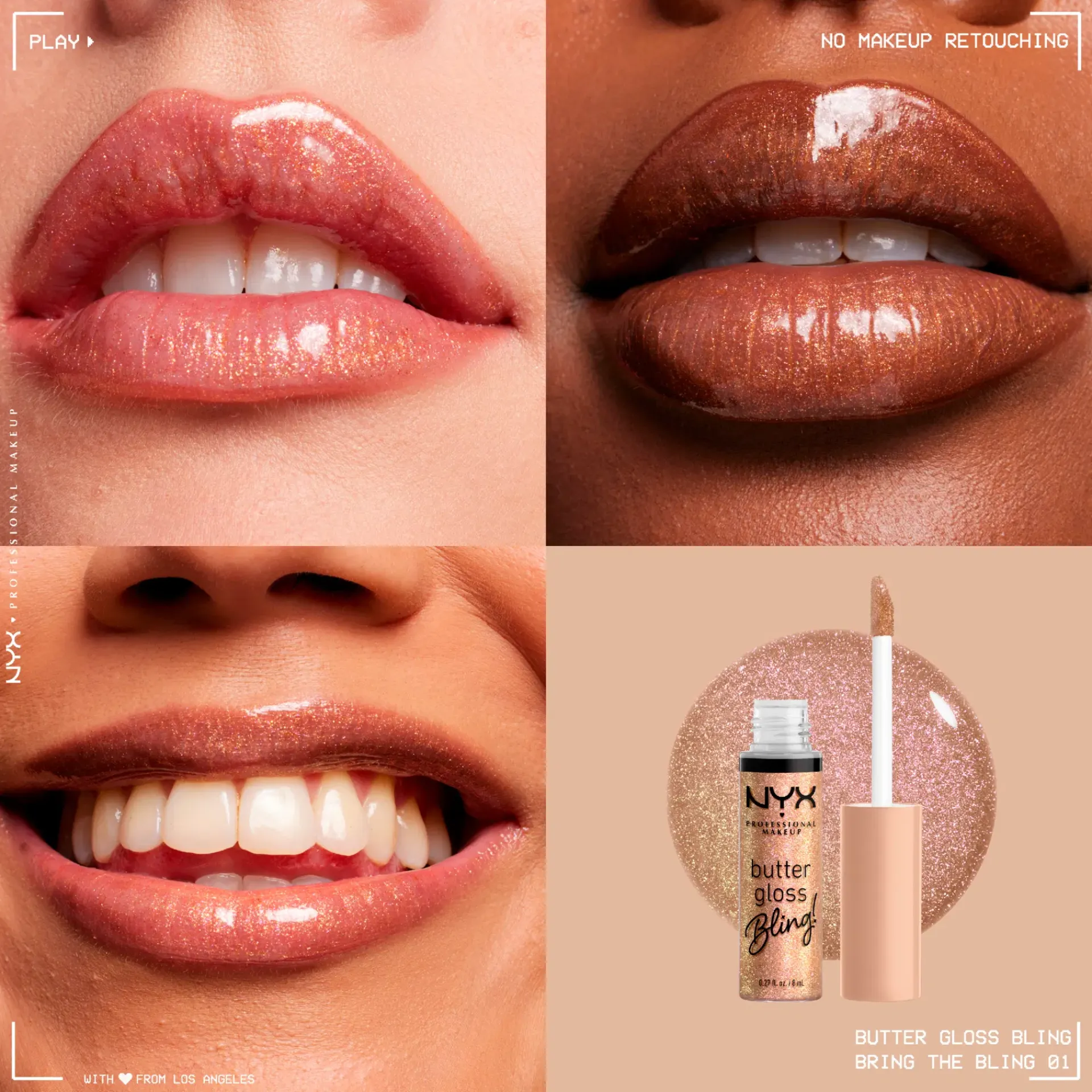 NYX Professional Makeup Huulimeikit<Butter Gloss Bling huulikiilto 8 ml