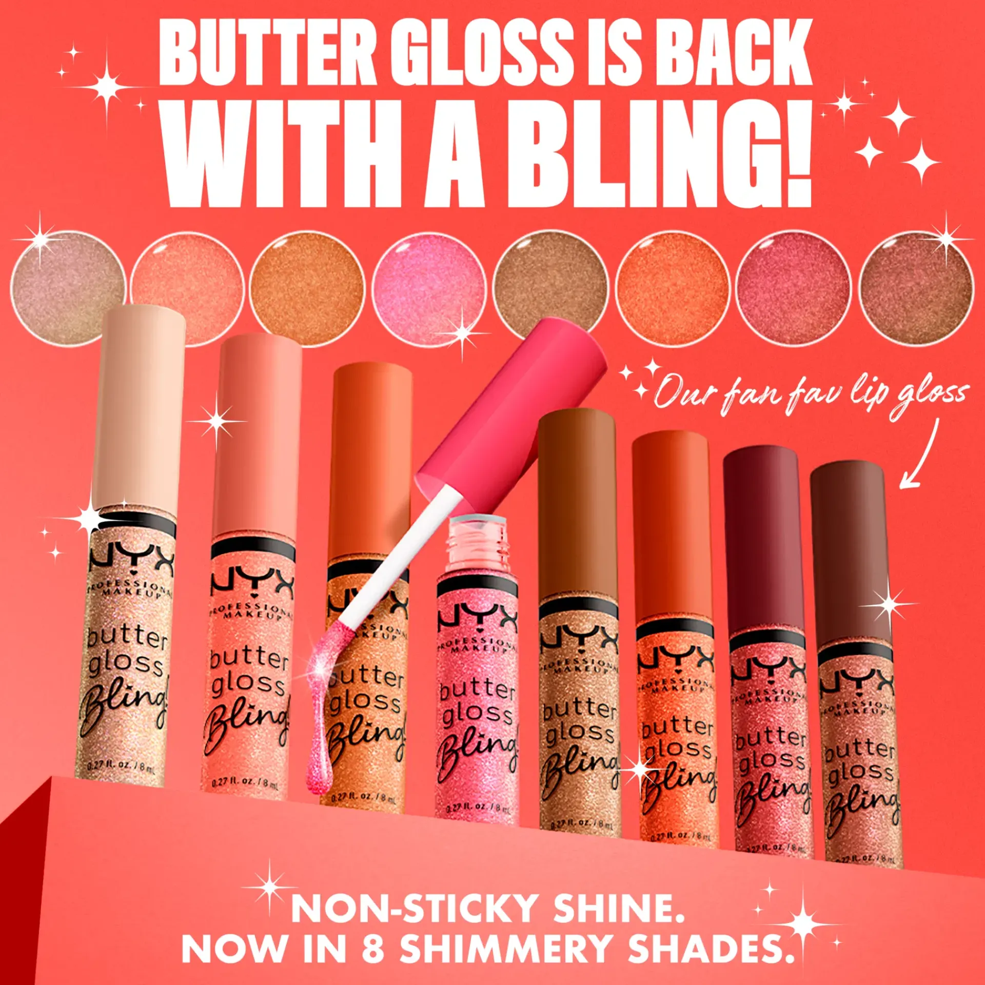 NYX Professional Makeup Huulimeikit<Butter Gloss Bling huulikiilto 8 ml