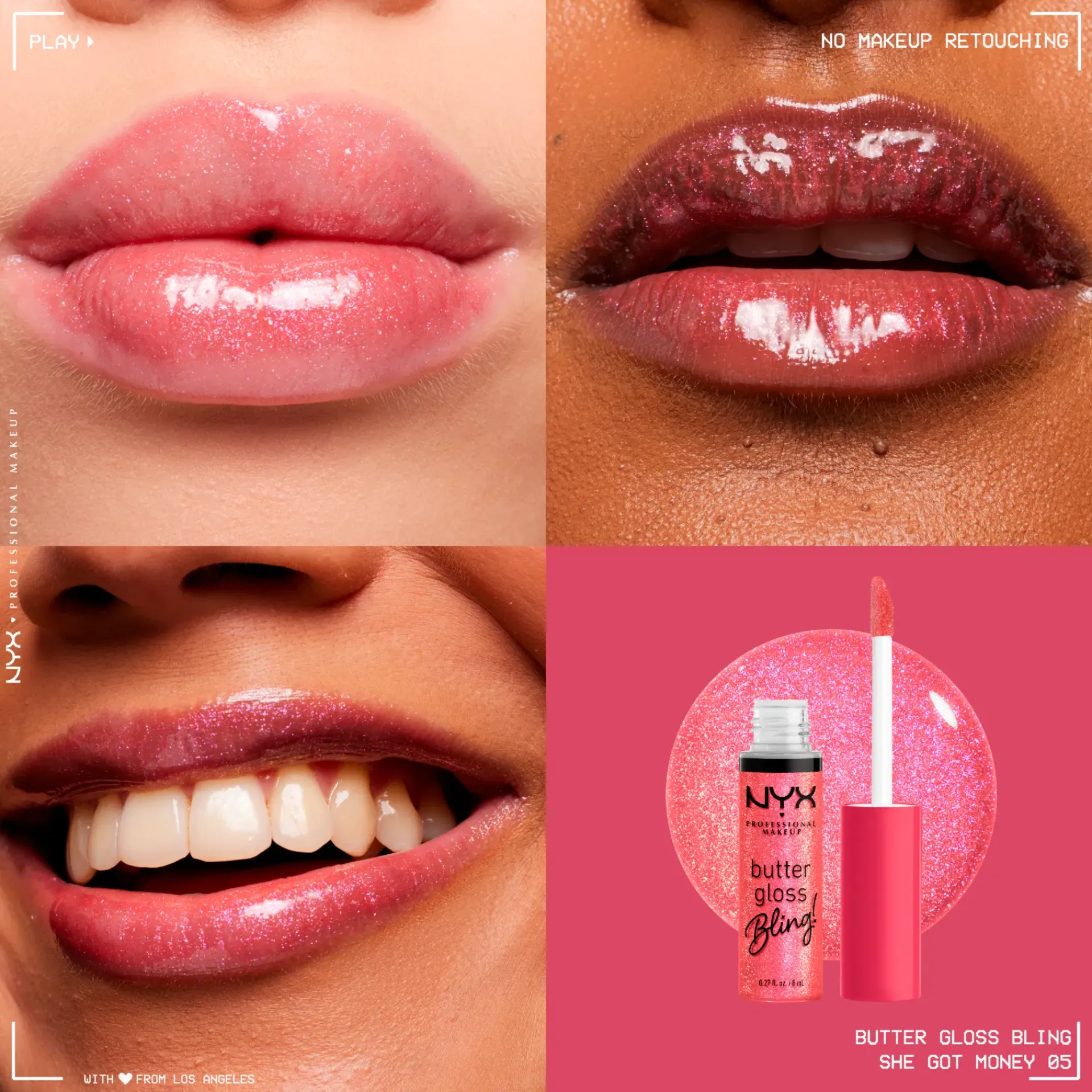 NYX Professional Makeup Huulimeikit<Butter Gloss Bling huulikiilto 8 ml