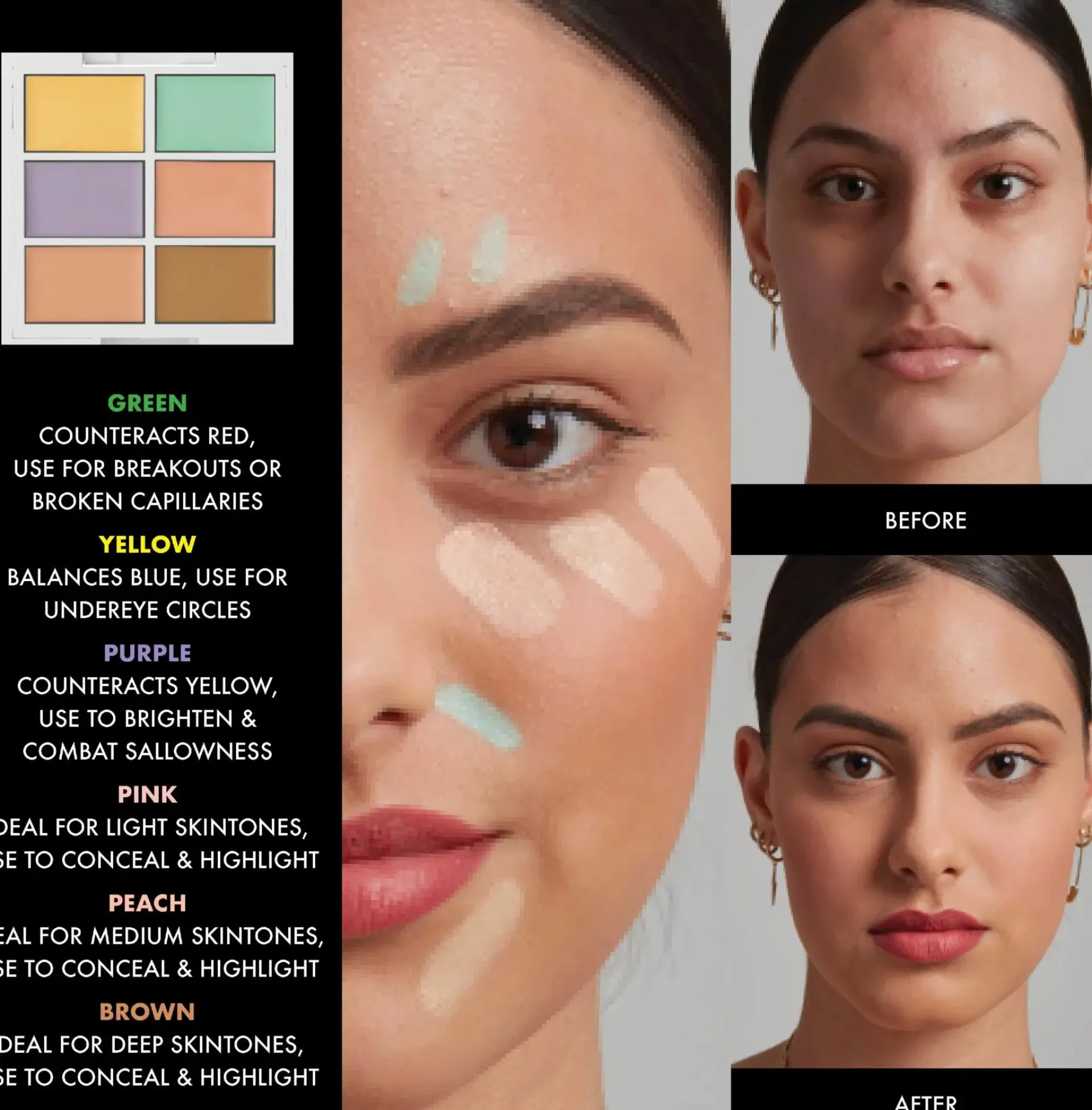 NYX Professional Makeup Kasvomeikit<3C Palette Color Correcting Concealer peiteväripaletti 1,5 g