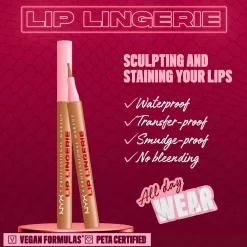 NYX Professional Makeup Huulimeikit<Lip Lingerie Liner Stain -huultenrajauskynä 1 ml