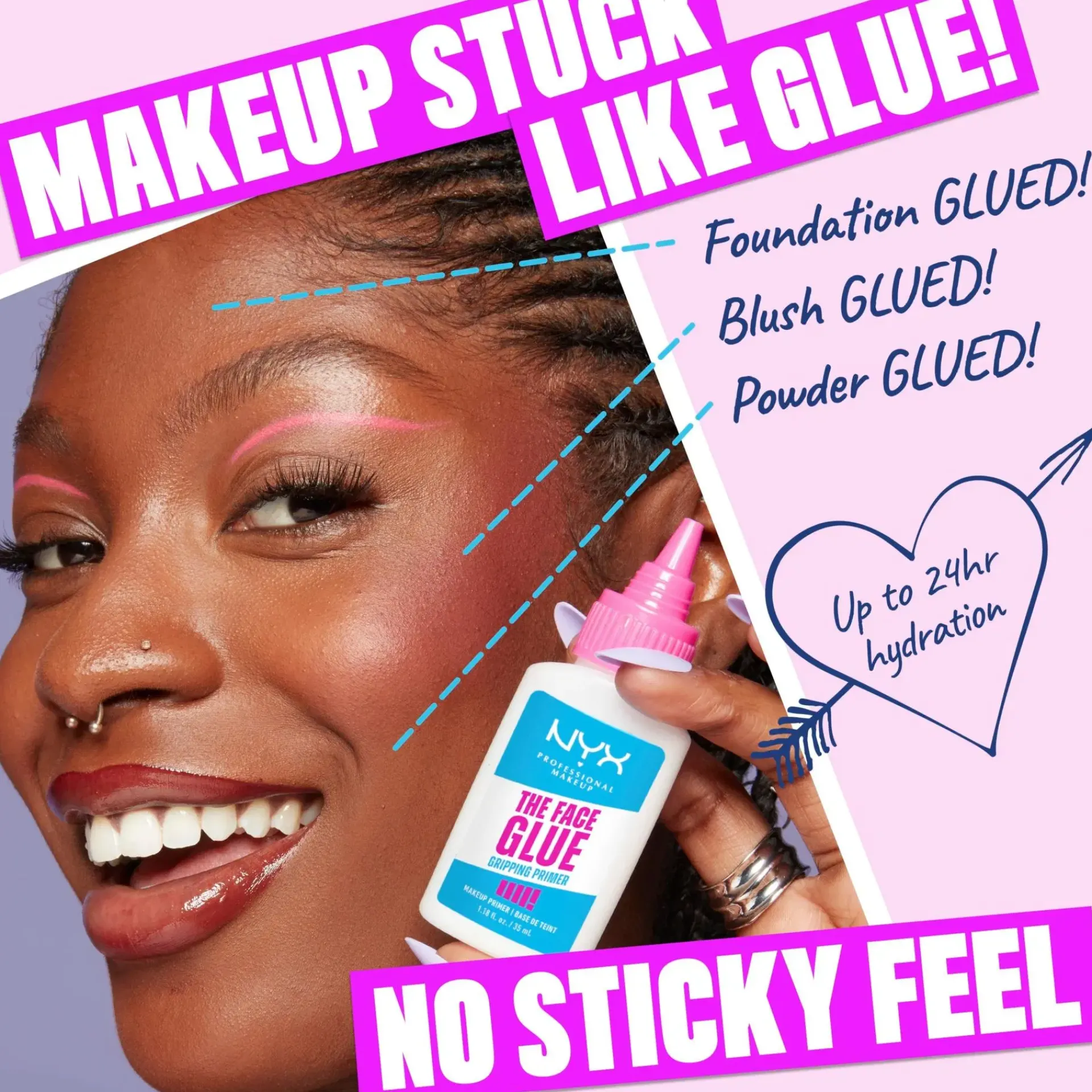 NYX Professional Makeup Kasvomeikit<The Face Glue meikinpohjustusvoide 35 ml