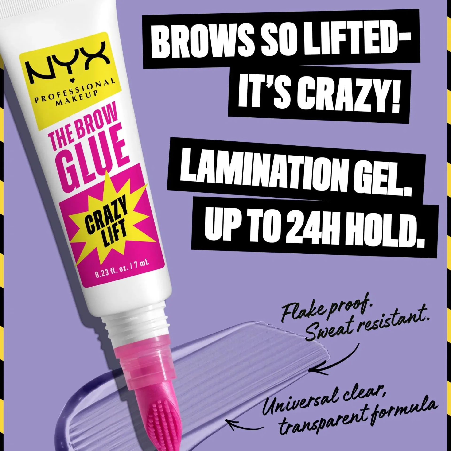 NYX Professional Makeup Silmämeikit<The Brow Glue Crazy Lift Pitkäkestoinen Kulmageeli 01 Transparent 7 ml