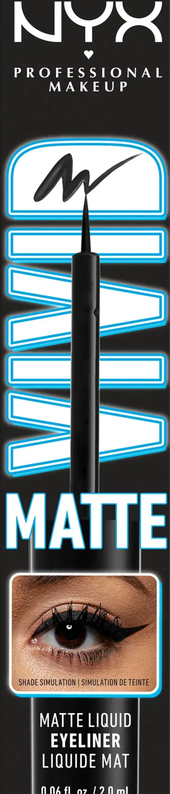NYX Professional Makeup Silmämeikit<Vivid Matte Liquid Liner silmänrajauskynä 2 ml 01 BLACK