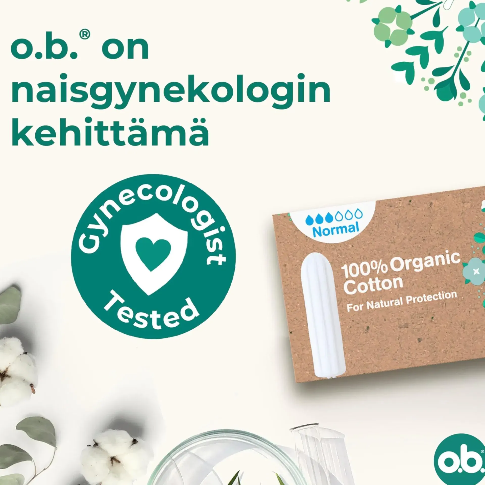 o.b. Kuukautiset Ja Intiimihygienia<® Organic Normal 16 kpl