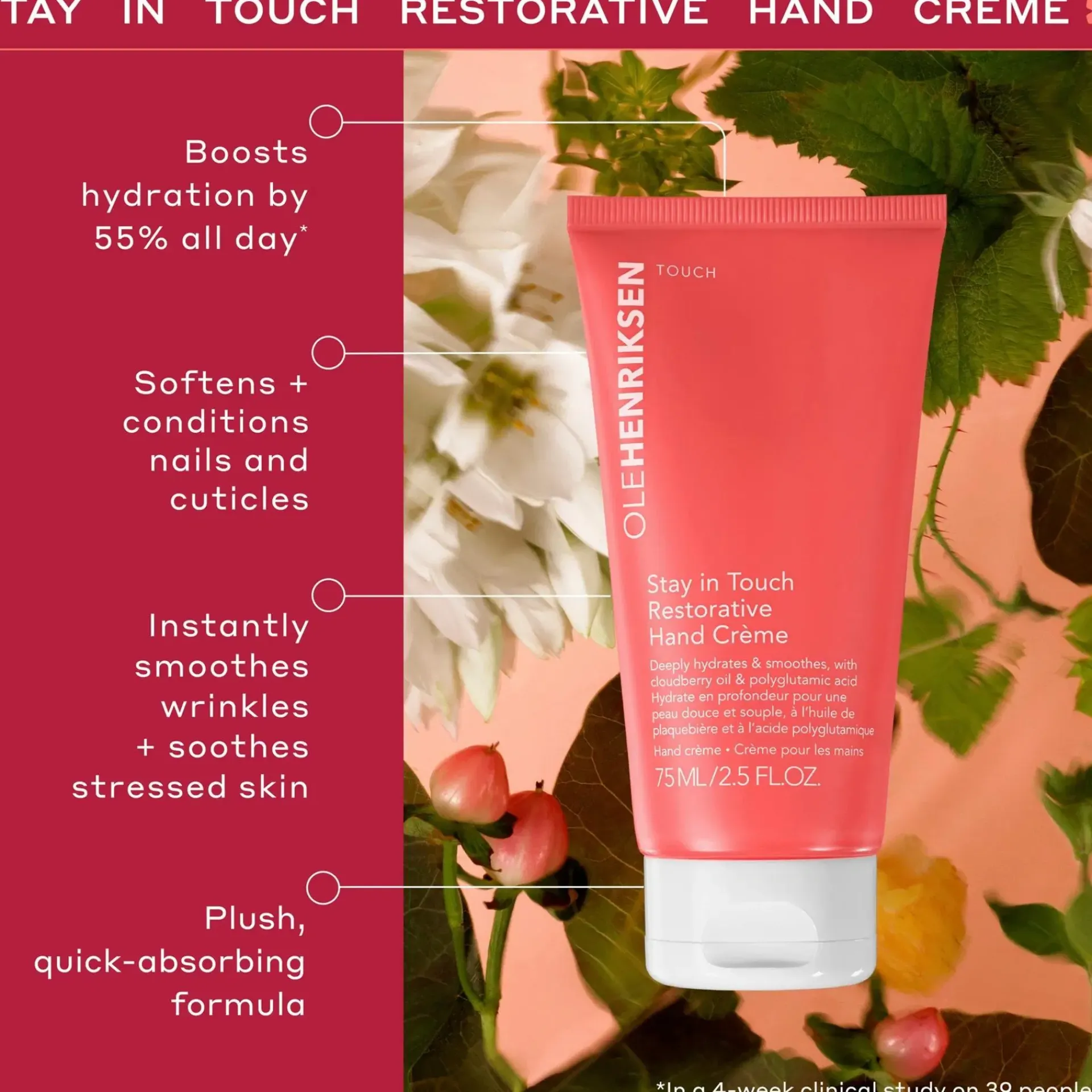 Ole Henriksen Käsienhoito<OleHenriksen Touch Stay in Touch Hand Cream käsivoide 75 ml