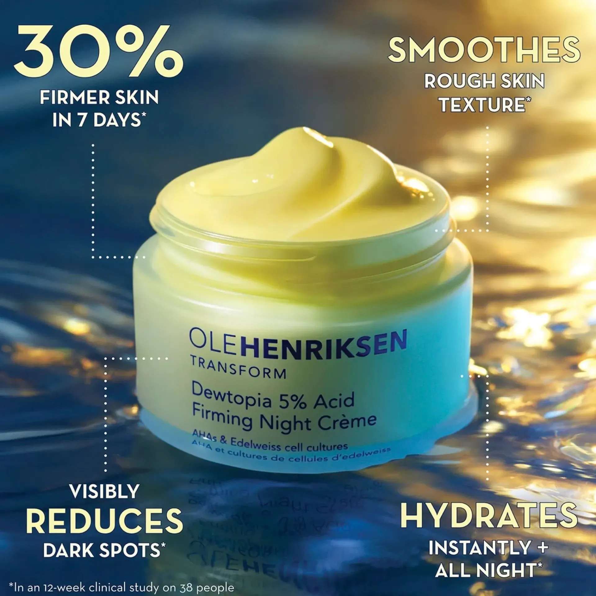 Ole Henriksen Ihonhoidon Tehoaineet|Kasvojenhoito<OleHenriksen Transform Dewtopia 5% Night Cream yövoide 50 ml