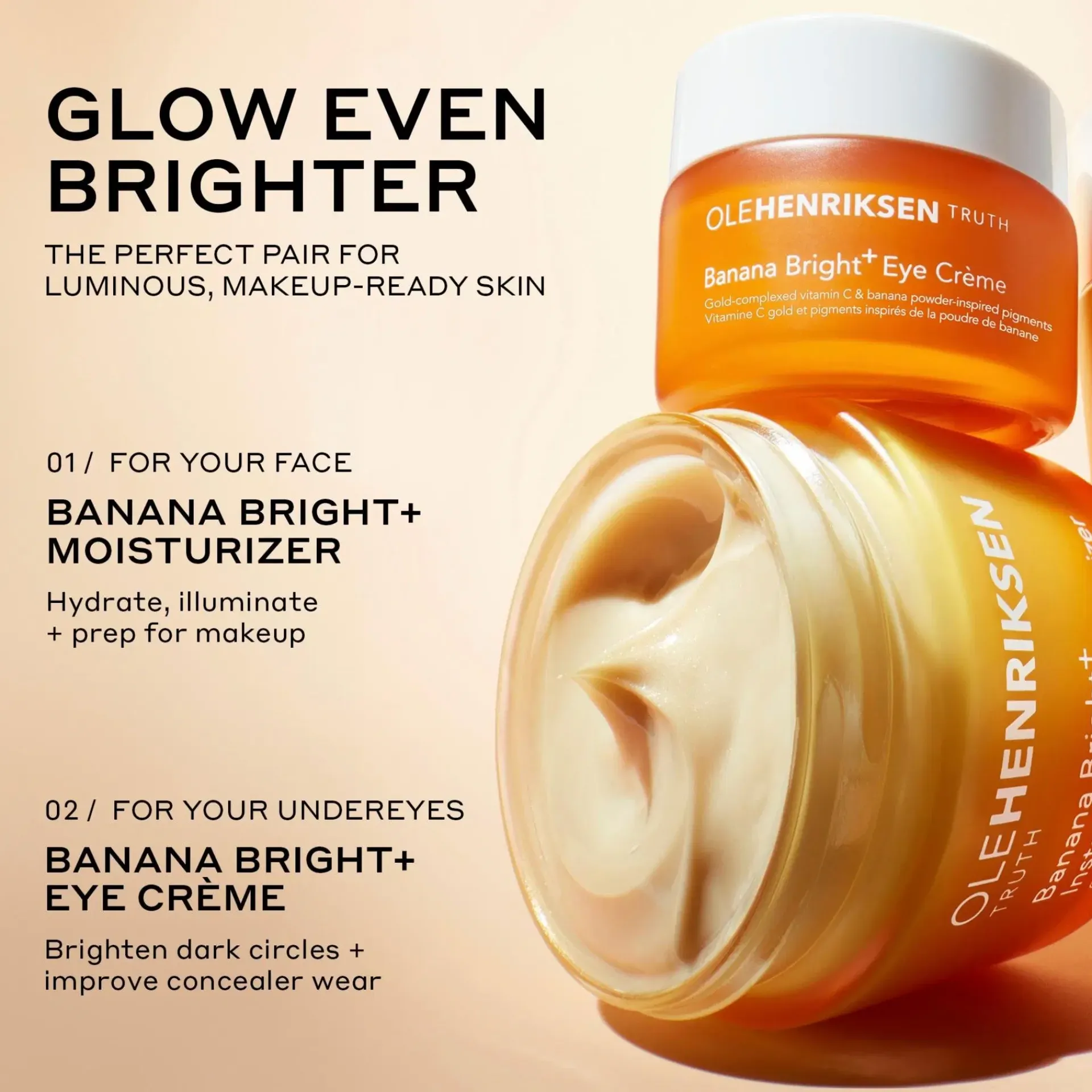 Ole Henriksen Ihonhoidon Tehoaineet|Kasvojenhoito<OleHenriksen Truth Banana Bright + Eye Cream silmänympärysvoide 15 ml