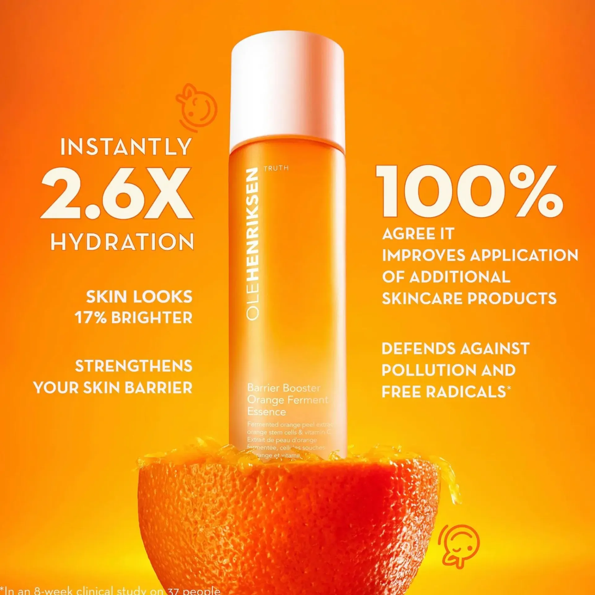 Ole Henriksen Ihonhoidon Tehoaineet|Kasvojenhoito<OleHenriksen Truth Barrier Booster Orange Fermet Essence hoitovesi 120 ml