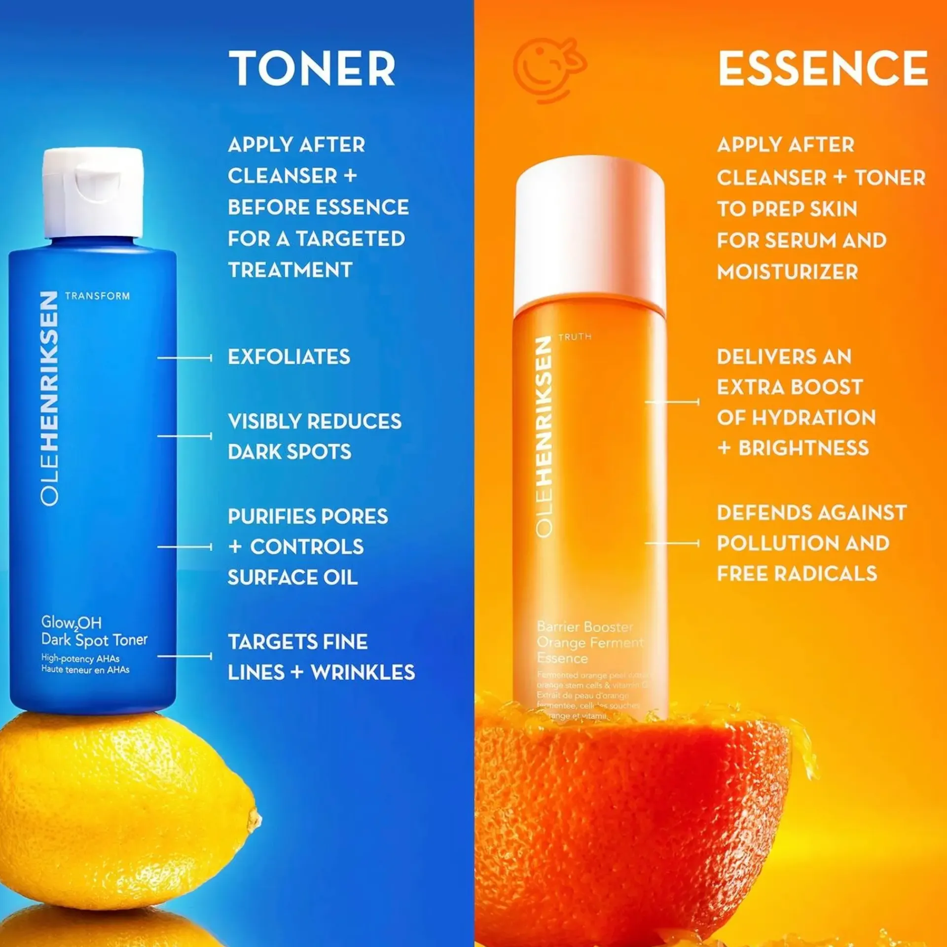 Ole Henriksen Ihonhoidon Tehoaineet|Kasvojenhoito<OleHenriksen Truth Barrier Booster Orange Fermet Essence hoitovesi 120 ml