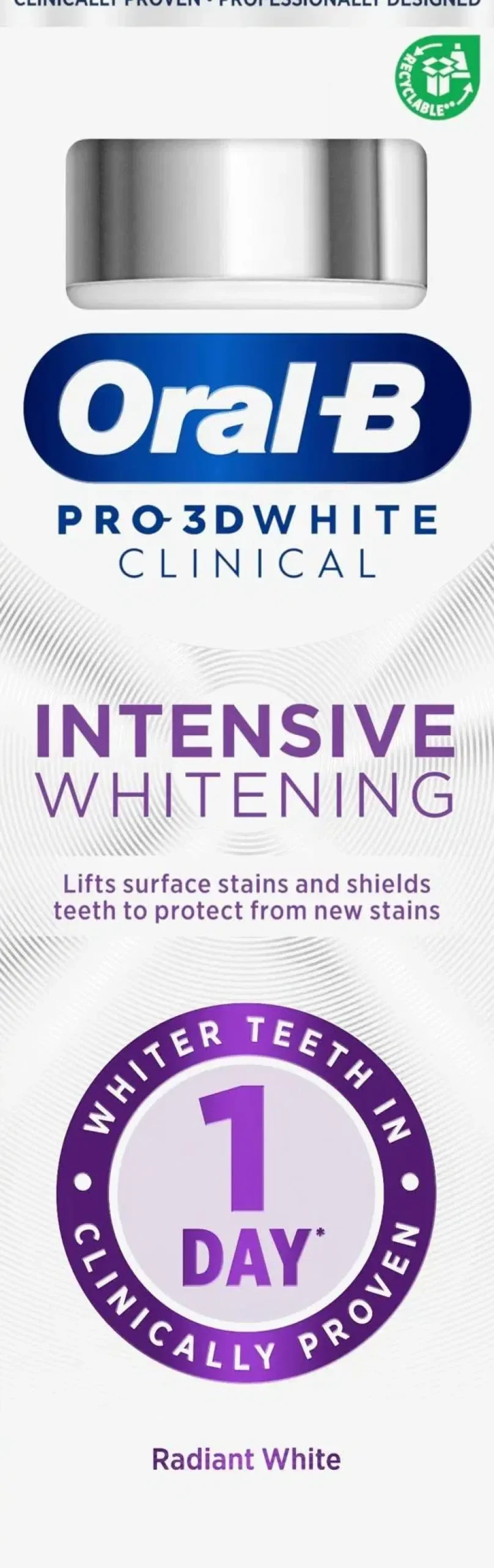 Oral-B Suuhygienia|Suuhygienia<75ml Pro-3D White Clinical Radiant White hammastahna