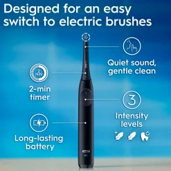 Oral-B Suuhygienia|Suuhygienia<Sähköhammasharja iO2 Musta + matkakotelo