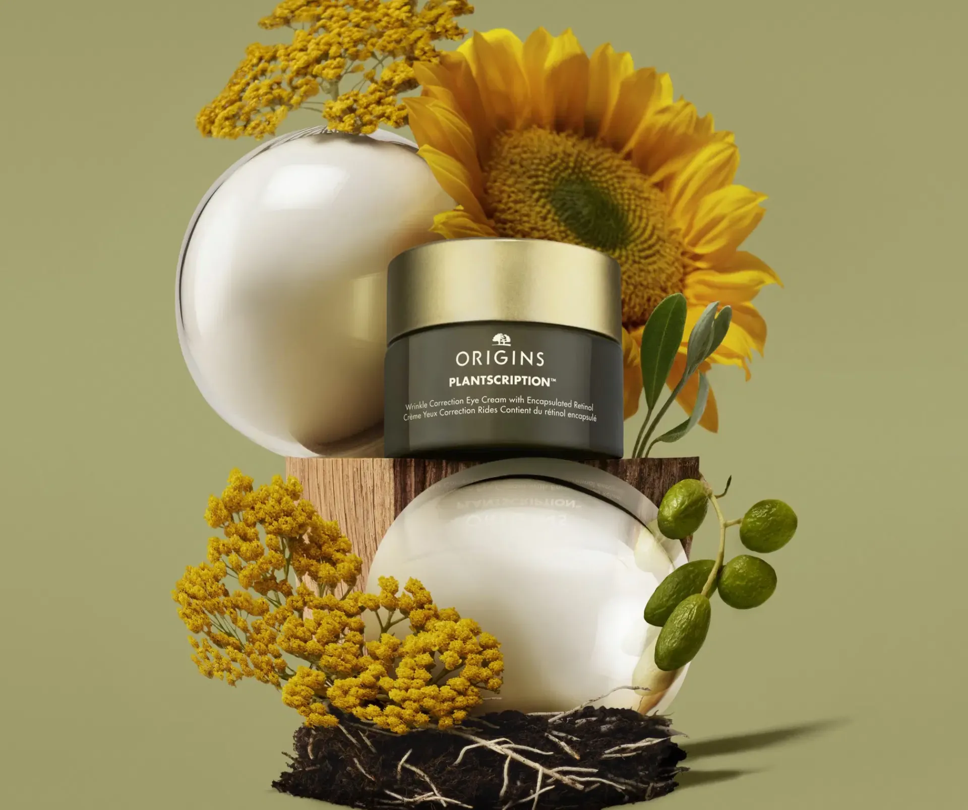 Origins Ihonhoidon Tehoaineet|Kasvojenhoito<Plantscription™ Wrinkle Correction Eye Cream with Encapsulated Retinol silmänympärysvoide 15 ml