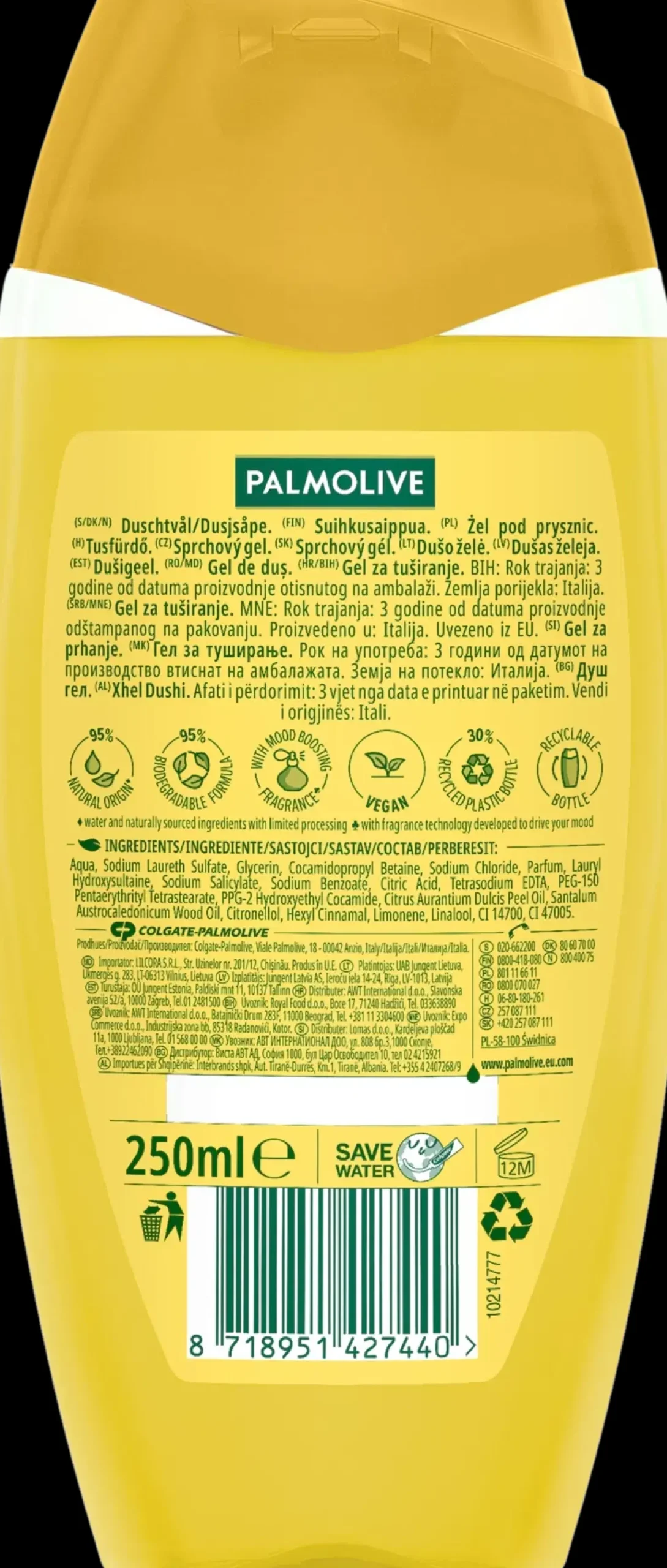 Palmolive Vartalonhoito<Aroma Essence Forever Happy suihkusaippua 250ml