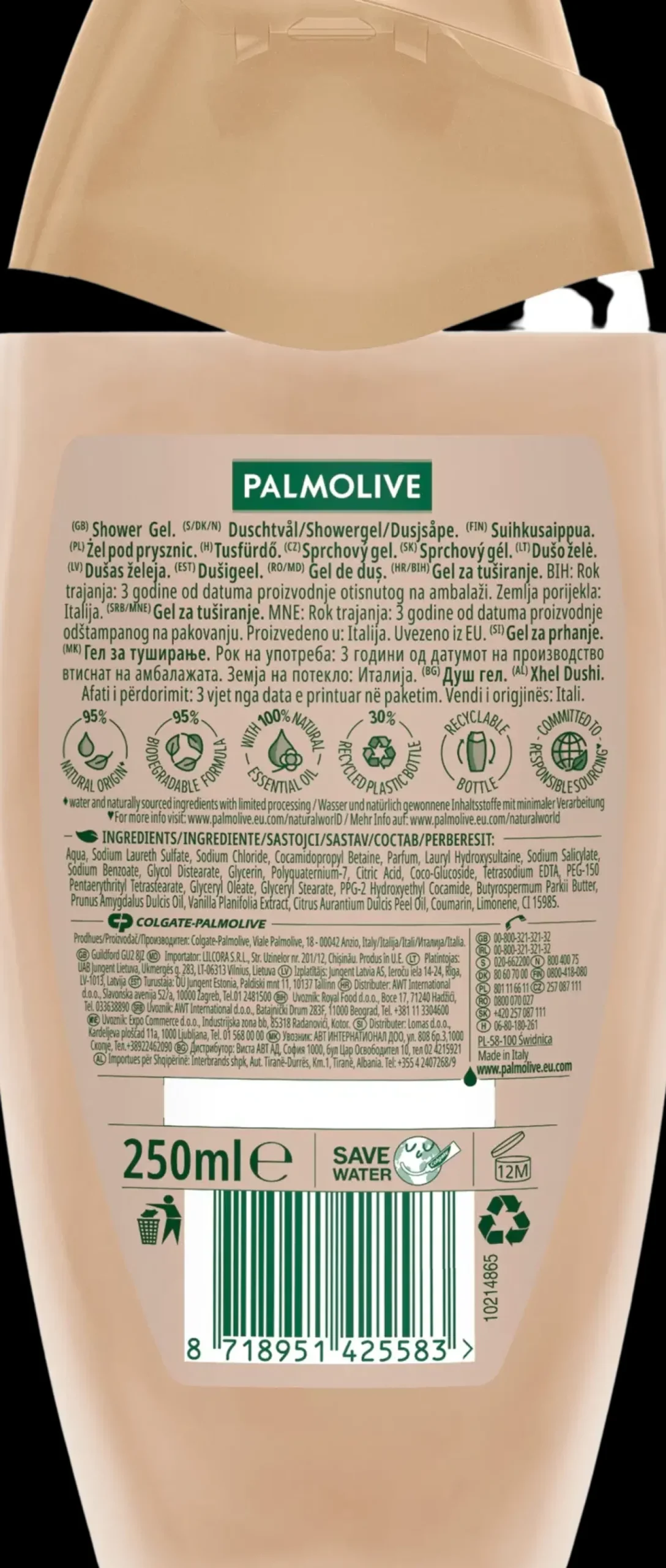 Palmolive Vartalonhoito<Thermal Spa Smooth Butter suihkusaippua 250ml