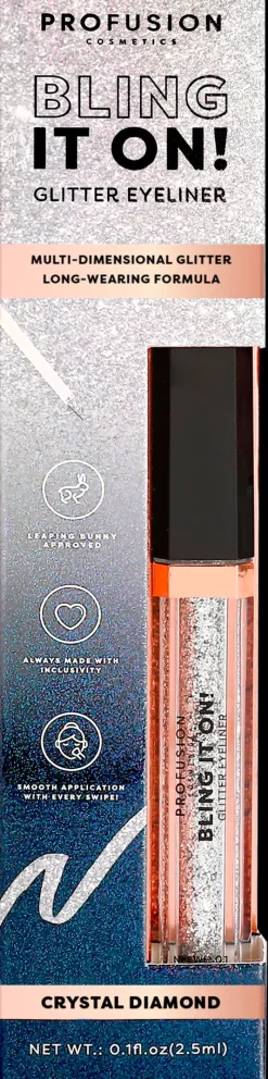 Profusion Cosmetics Silmämeikit<Bling It On Glitter Liquid Eyeliner rajausväri 2,5 ml