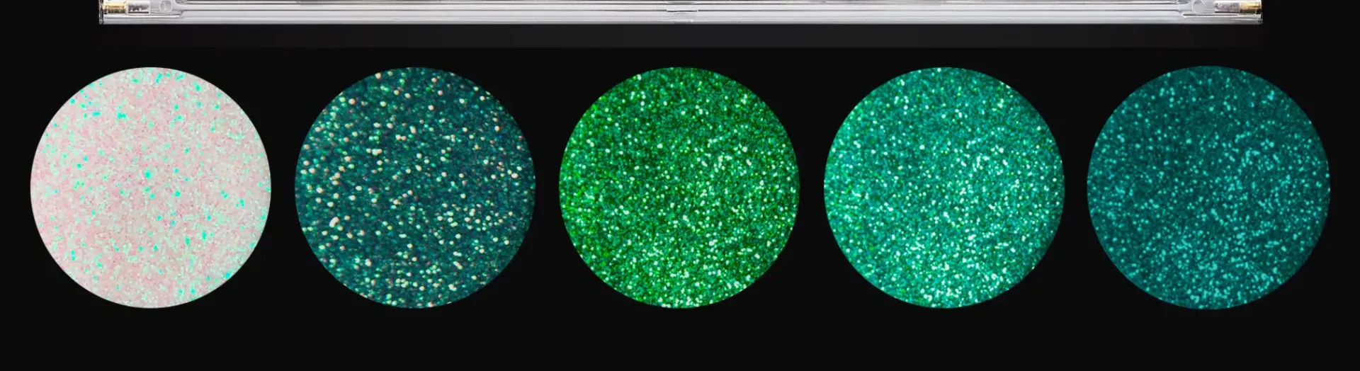 Profusion Cosmetics Silmämeikit<viiden sävyn glitterpaletti Emerald Gems 4,5 g
