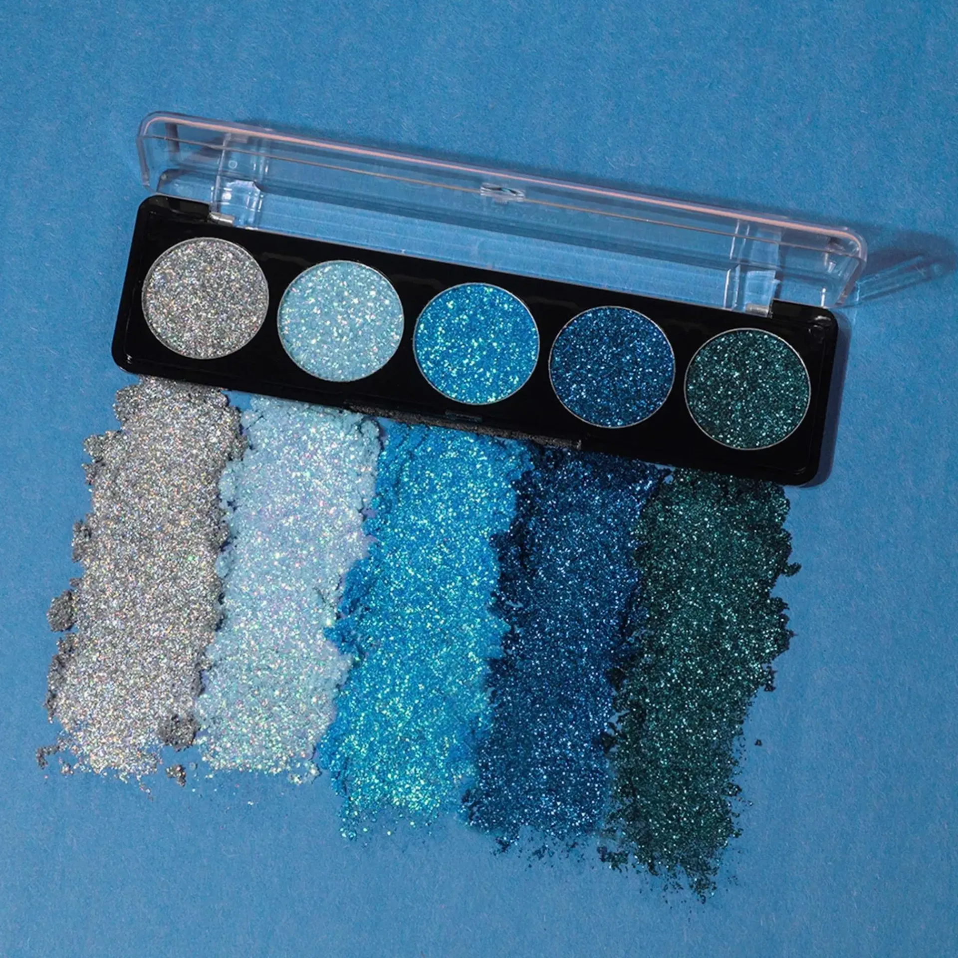 Profusion Cosmetics Silmämeikit<viiden sävyn glitterpaletti Aqua Gems