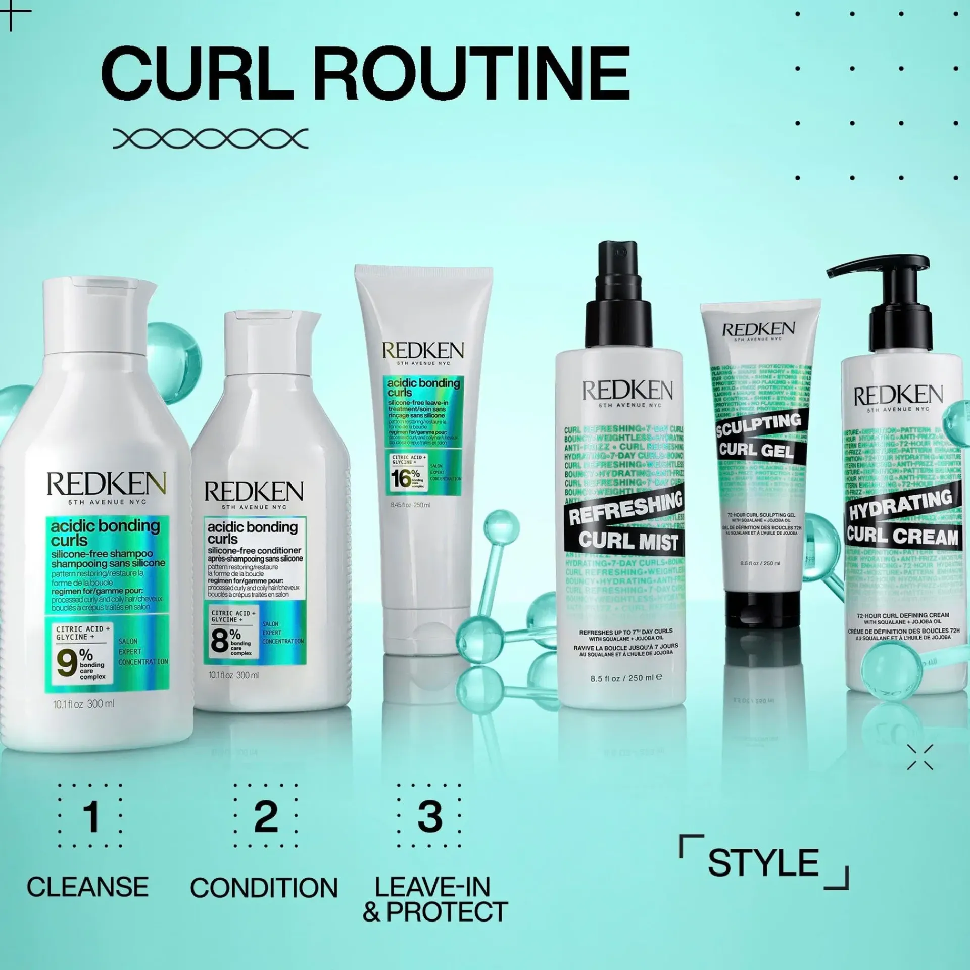 Redken Curly Girl -Tuotteet|Hiustenhoito<Acidic Bonding Curls Conditioner hoitoaine 300 ml