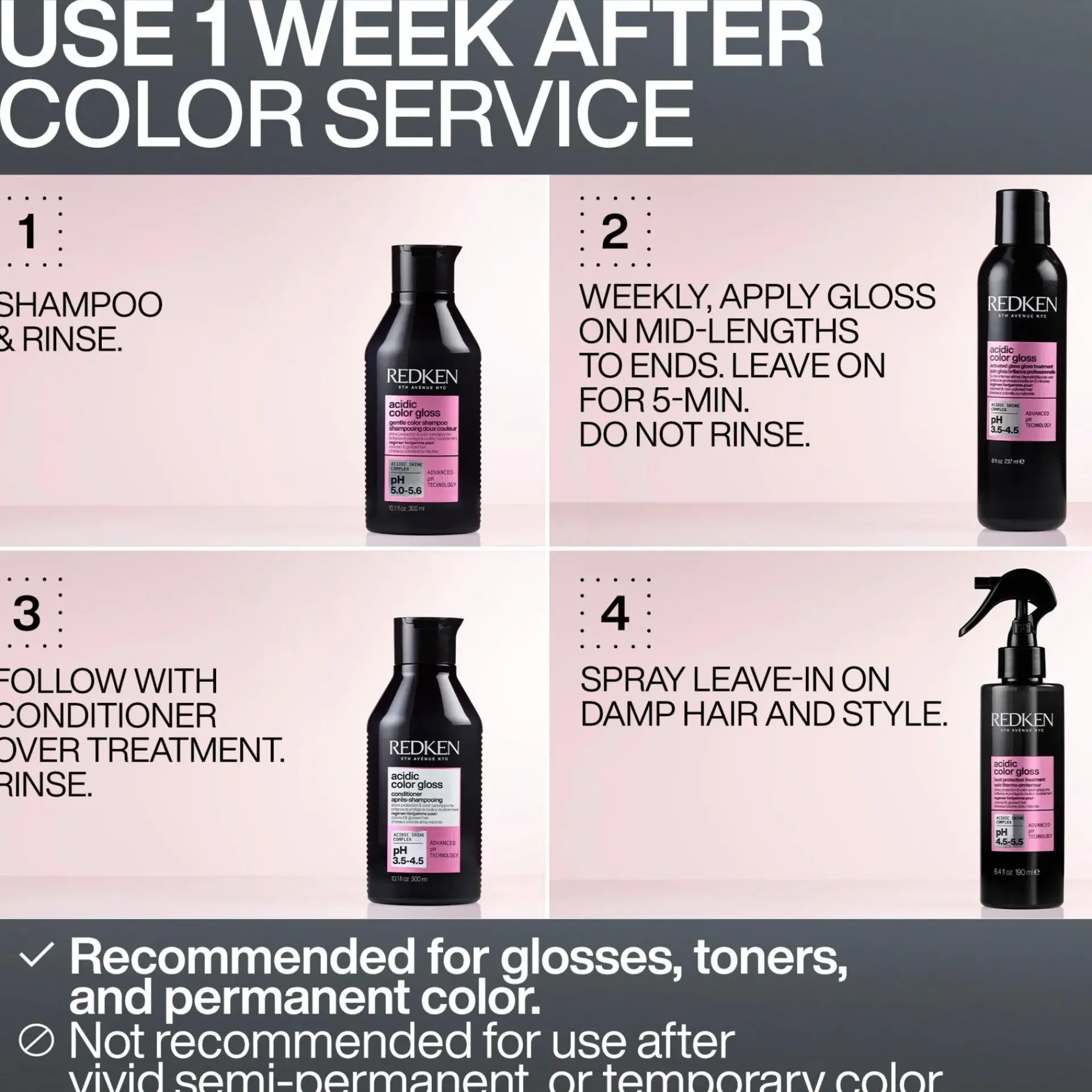 Redken Shampoot<Acidic Color Gloss Shampoo 300 ml