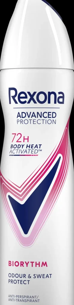 Rexona Vartalonhoito<Advanced Protection Biorythm Antiperspirant Deodorant Spray Tehokas naisille 150 ml
