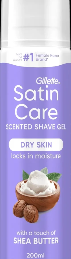 Gillette Karvanpoisto<Satin Care Shea Butter Silk gel 200ml