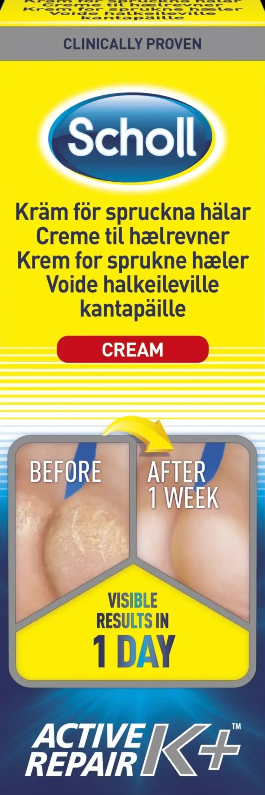 Scholl Jalkojenhoito<Active Repair K+ Voide halkeileville kantapäille 60 ml