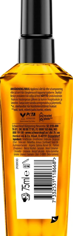 Schwarzkopf Hiustenhoito<Gliss Daily Oil Elixir hoitoöljy 75 ml
