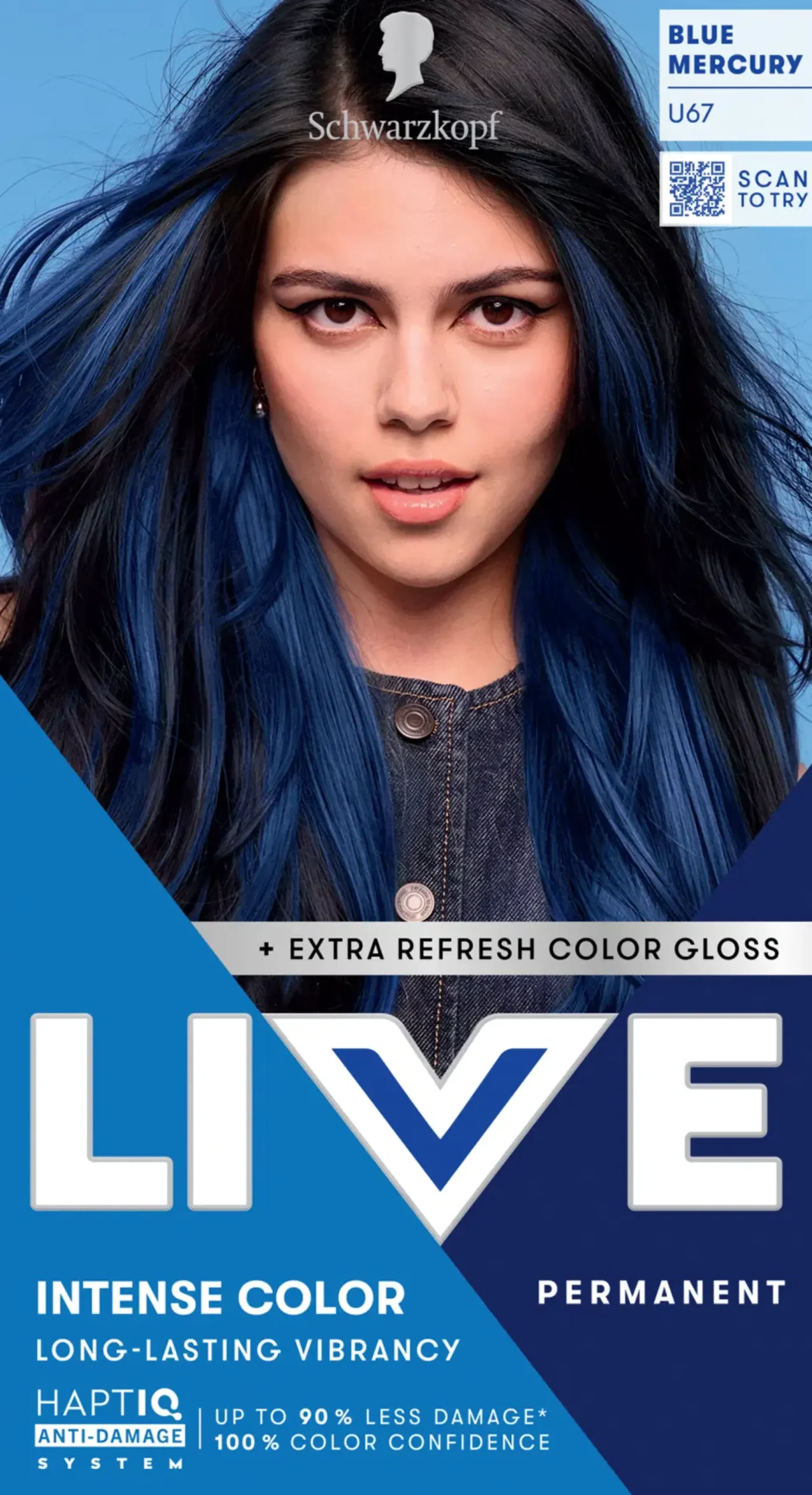 Schwarzkopf Hiusvärit<LIVE U67 Blue Mercury