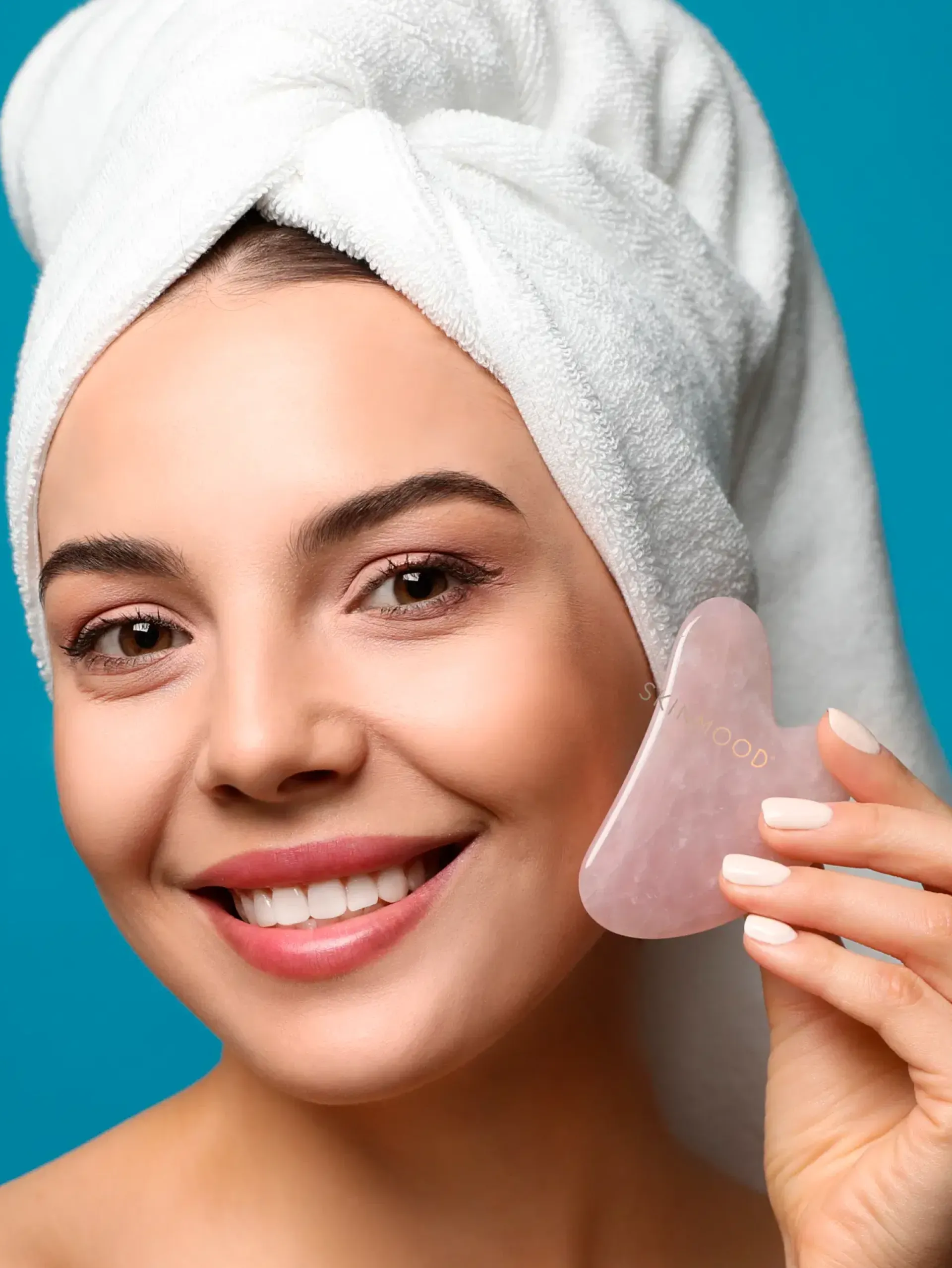 SkinMood Vartalonhoito<® Gua sha hierontakivi ruusukvartsia