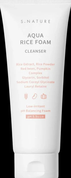 S.NATURE Kasvojenhoito<AQUA RICE FOAM CLEANSER -puhdistusvaahto 160ml