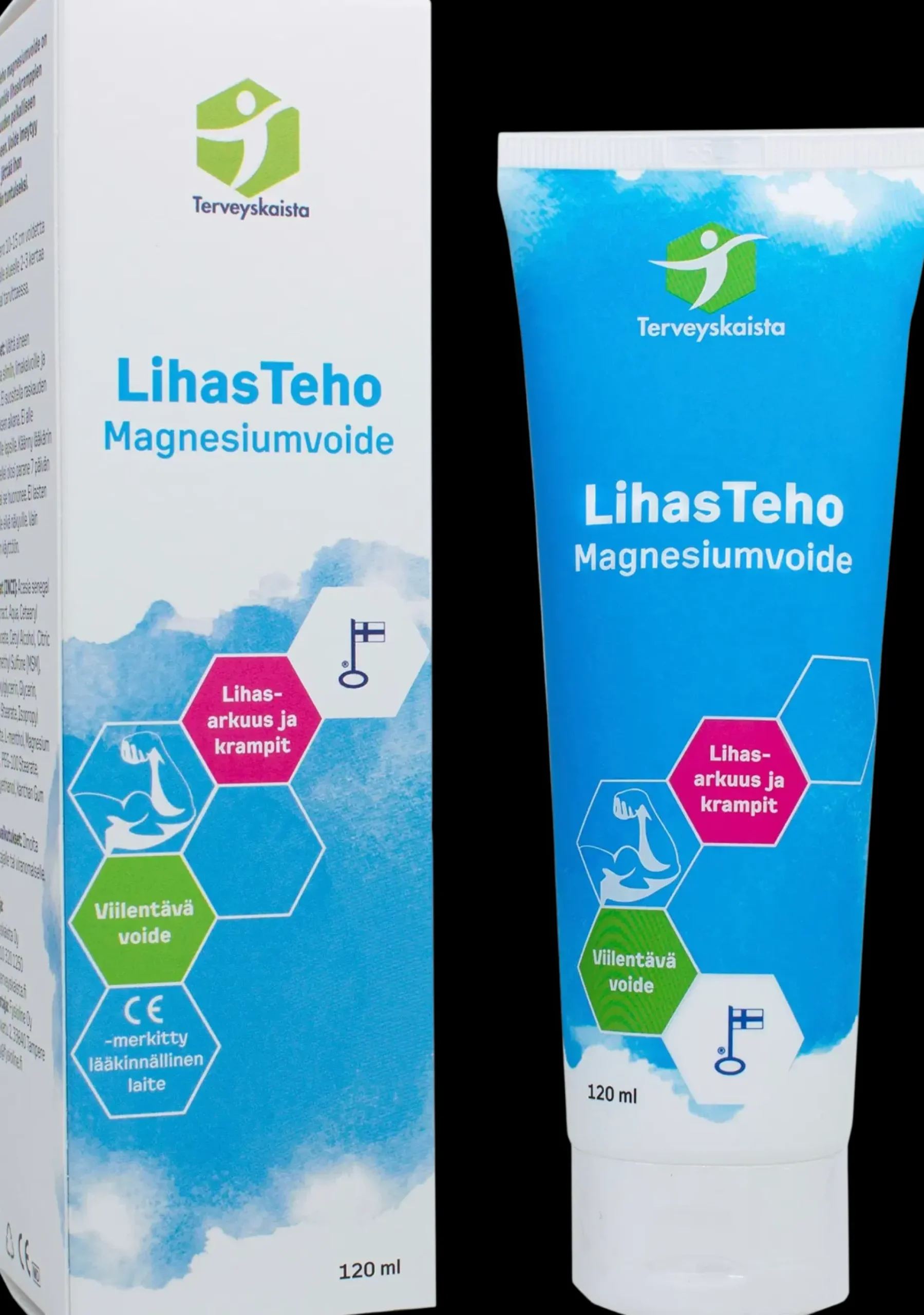 Terveyskaista Ihonhoito|Vartalonhoito<LihasTeho magnesiumvoide 120 ml